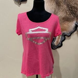 Harley-Davidson Breast Cancer Rolled‎ Sleeve tee